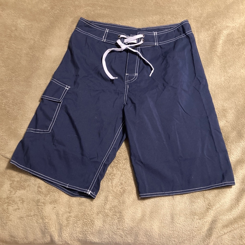 NWOT Board Shorts Men's Swimsuit Dark Blue 30" Waist